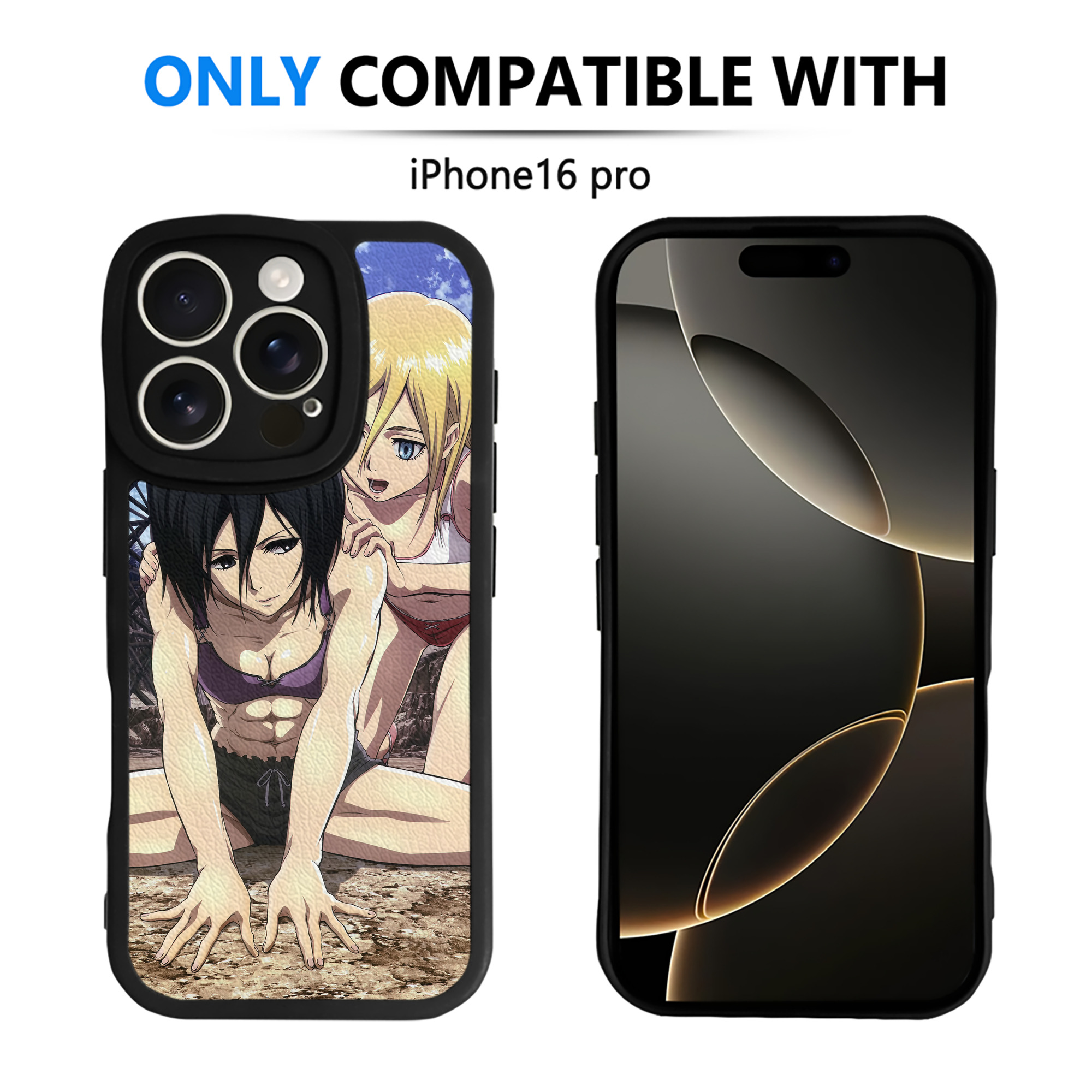 （画像用） 進撃の巨人 Attack on Titan 【iPhone 16シリーズ対応】シリコンスマホケース（レザー調） 材質：シリコン